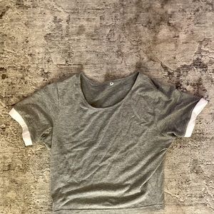 Grey crop top